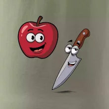 Parové tričko - Jablko a nôž