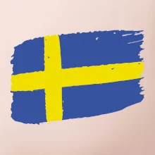 Švédsko vlajka štetkou
