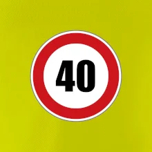 Dopravná značka - obmedzenie rýchlosti 40