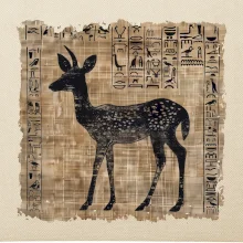 Egyptské hieroglyfy srnka