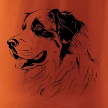 Bernský salašnícky pes čierna kresba