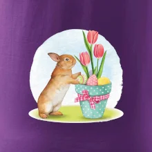 Veľkonočný zajačik tulipány