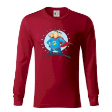 Táta superman - dievča a chlapec Táta superman - dievča a chlapec