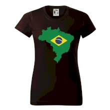 Brazília vlajka v mape