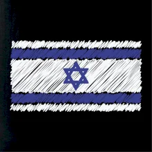 Vlajka Izrael kreslená Vlajka Izrael kreslená