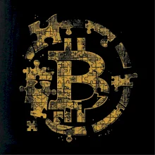 Logo bitcoin puzzle