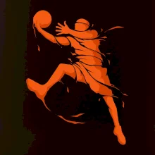 Basketball player splash