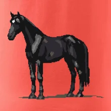 Čierny kôň pixel