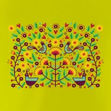 Folklór - farebne kvetiny obdĺžnik