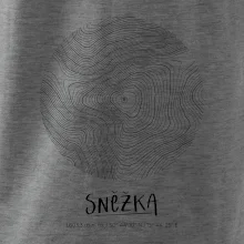 Sněžka - vrstevnice v kruhu