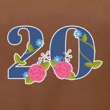 Kvetinové číslo kreslené - 20