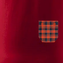 Flanelové triko červené