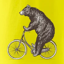 Medveď na bicykli