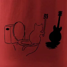 Mačka a gitara WC