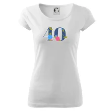 Kvetinové číslo kreslené - 40