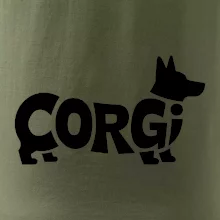 Corgi nápis v tele Corgi nápis v tele