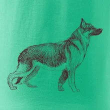 Nemecký ovčiak - kreslený skica  