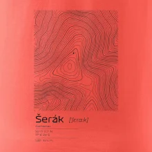 Šerák - vrstevnice v obdĺžniku