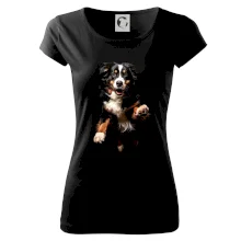 Bernský salašnícky pes skakajúci čierna fotka Bernský salašnícky pes skakajúci čierna fotka