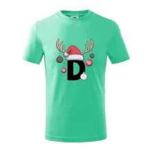 Vianočné rodinné tričká - písmeno a čiapka