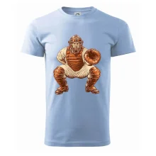 Baseballový catcher retro rytina
