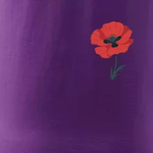 Vlčí mak kreslený na prsníku