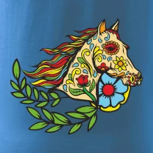 Kôň farebný s listami