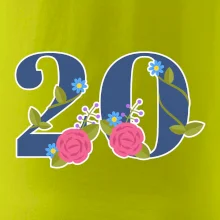 Kvetinové číslo kreslené - 20