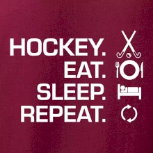Pozemný hokej eat sleep repeat