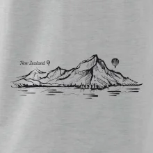 Nový Zéland nápis a hory Aoraki - Mount Cook Nový Zéland nápis a hory Aoraki - Mount Cook