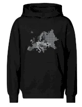 Mapa Európy - srdce v Ukrajine