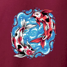 Yin & Yang Koi kapor - červený