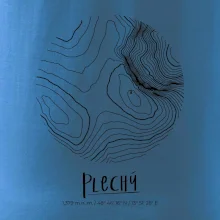 Plechý - vrstevnice v kruhu