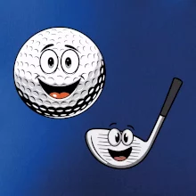 Parové tričko - Golfová palica a loptička