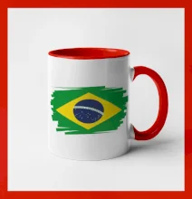 Brazília vlajka štetkou