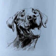 Čiernobiela karikatúra Labrador svetlý