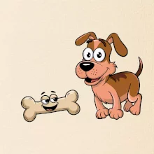 Parové tričko - Pes a kosť