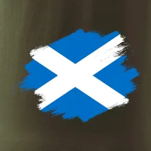 Škótska vlajka kreslená štetcom