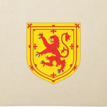 Škótsky lev na hrudi