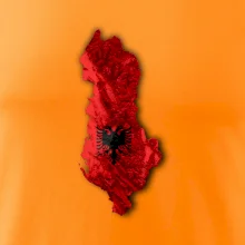 Mapa Albánsko reliéf hôr