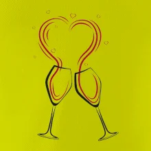 Víno je láska - srdiečka