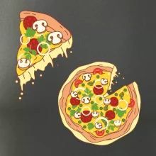 Pizza + Pizza kousek