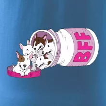 Bullterrier Friends Forever ružové (Pecka design)