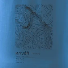 Kriváň - vrstevnice v obdĺžniku