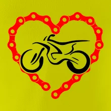 Moto srdce reťaz - enduro