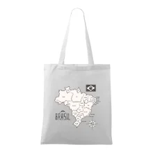 Brazília mapa s názvami regiónov