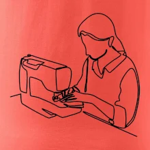 Krajčírka a šijací stroj jedným ťahom