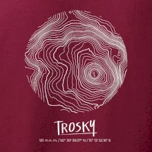 Trosky - vrstevnice v kruhu