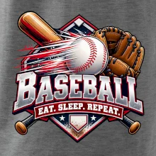 Baseballová pálka s rukavicou eat sleep repeat