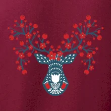 Folklór - jeleň s červenými plodmi
